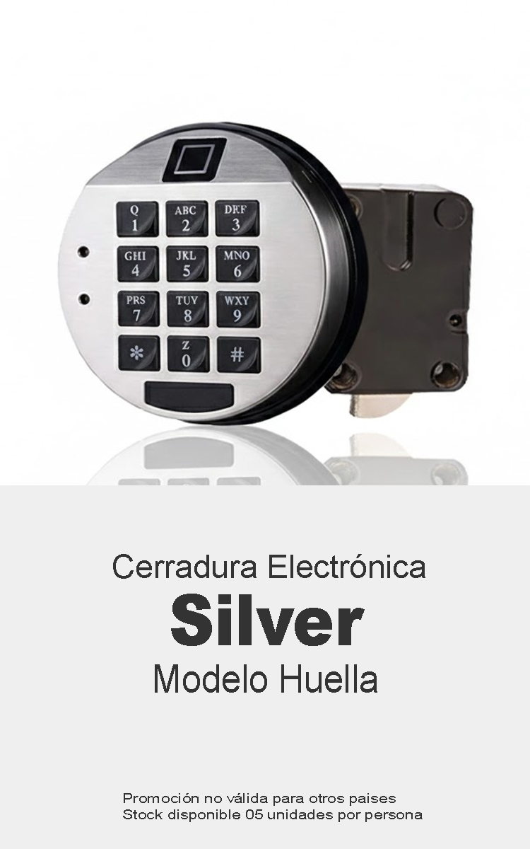 Cerradura de caja fuerte silver huella
